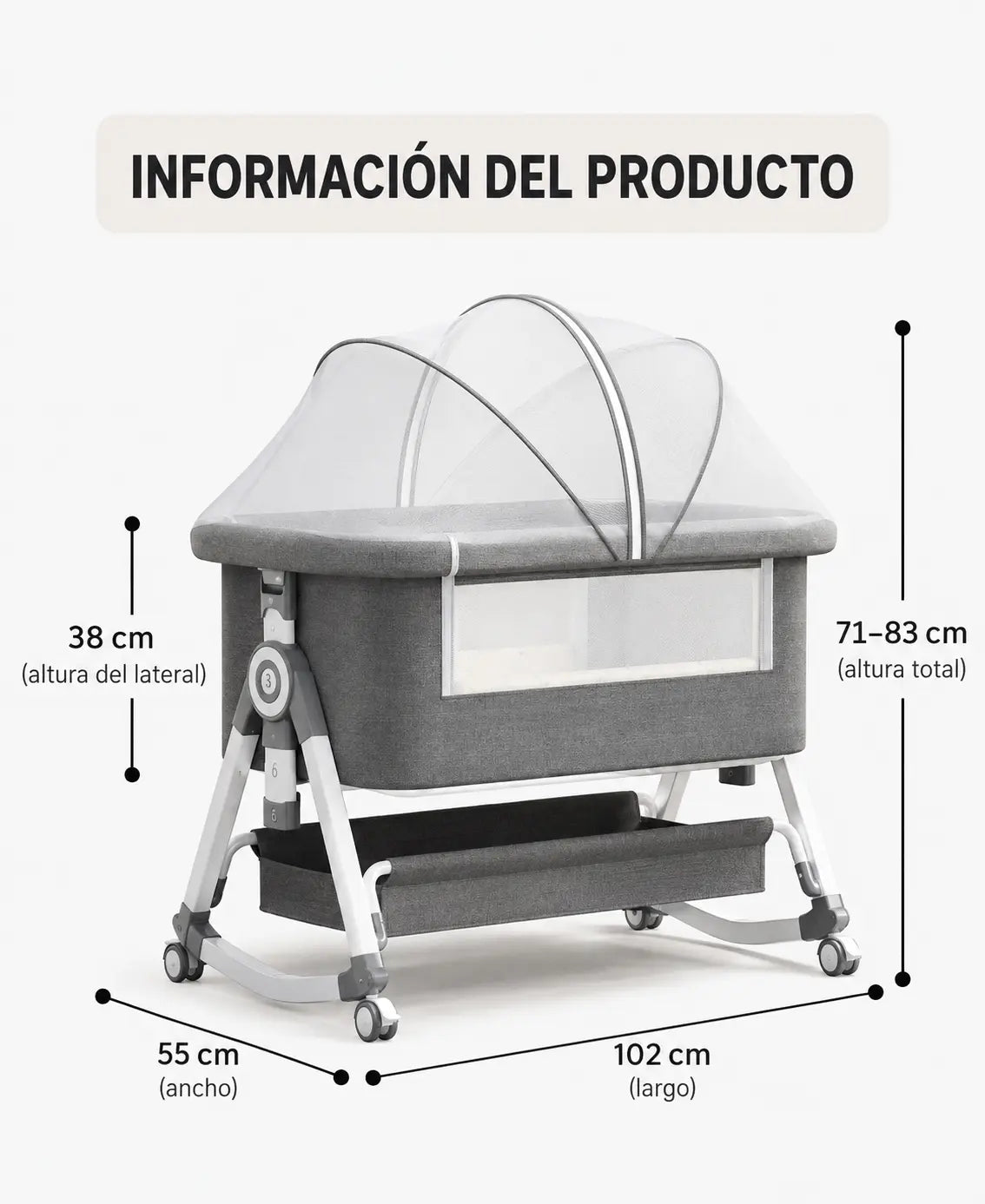 Cuna Colecho 6 en 1 ComfortBaby